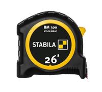 Stabila Tape Measure Bm 300, 26 Feet Inch | Pocket tape measure with inch scale markings for precise measurements, 26 ft blade length, Cat. No. 30526