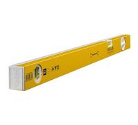 Stabila Telescopic Spirit Level Type 80 T, 80-127 cm, Aluminium Profile with Telescopic System, 1 Horizontal Level, 1 Vertical Level, Integrated Slip Stopper, Made in Germany, Yellow