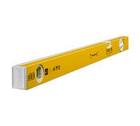 Stabila Telescopic Spirit Level Type 80 T, 80-127 cm, Aluminium Profile with Telescopic System, 1 Horizontal Level, 1 Vertical Level, Integrated Slip Stopper, Made in Germany, Yellow