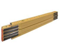 STABILA Type 607 2m Yellow Wooden Folding Ruler Metric Scale