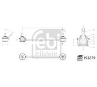 FEBI BILSTEIN 192879 Stabiliser Bar Link/Coupling Rod Rear Right Left Fits Kia