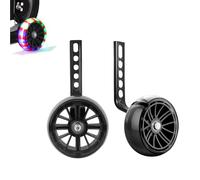 Stabilisers for Childs Bike, 1 Pair Widen Flash Training Wheels for Kids Bike Stabilisers for 12 14 16 18 20 Inch Single Speed Bicycle, Universal Kids Stabiliser for Bikes, Black
