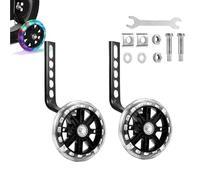 Stabilisers for Childs Bike, 2 Pack Flash Training Wheels for Kids Bike Stabilisers for Kids Bike 12 14 16 18 20 Inch Single Speed Bike, Kids Stabilisers for Bikes, Kids Bicycle Stabilisers, Black
