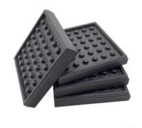 Stability Focused Non Slip Exercise Mats 4Pcs Set for Treadmills and Bikes with Anti Vibration Technology to Reduce Noise