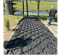 Stabilization Grid for Gravel, Soil, Rocks & Grass - 5cm Height, 1 Piece, HDPE Material (16.5x23ft/5x7m) - Ideal for Driveways & Pathways