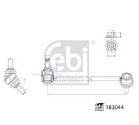 FEBI BILSTEIN 183044 Rod/Strut, stabiliser for MERCEDES-BENZ