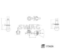 SWAG 33 10 2987 Anti-roll bar link