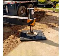 Stabilizer Pad with Handle, Heavy Duty Non-Slip Outrigger Pad for Crane Wrecker RV Jack, Weatherproof Stackable for Truck Trailer Camper