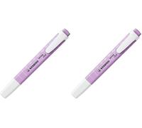 STABILO 275/155-8 Chisel Tip Marker - Lilac, Chisel Tip, White, Round, 1 mm (Pack of 2)