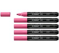 STABILO Acrylic Marker FREE Acrylic - T300 2-3 mm Bullet Tip - Box of 5 - Taffy Pink