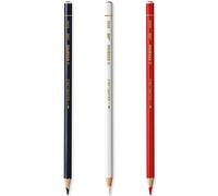 STABILO All Watercolour Effect Pencil Pack of 3 Pencils - Black, White & Red