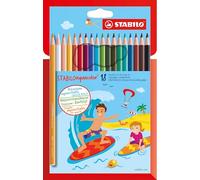 STABILO aquacolor - Aquarellable Colouring Pencil | Pack of 18 - Assorted Colours