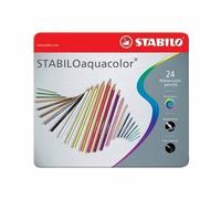 Colouring Pencil - STABILOaquacolor Tin of 24 Assorted Colours