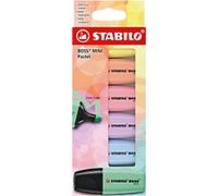 STABILO BOSS MINI Pastel - Highlighter - Pack of 6 - Assorted Colours