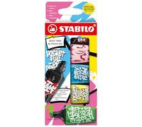 STABILO BOSS MINI by Snooze One - Highlighter - Pack of 5 - Pink, Blue, Yellow, Green, Black