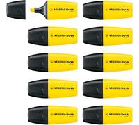 Stabilo 07/24 Boss Mini Highlighter Pens Fluorescent Bright Yellow - Pack of 10
