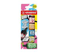 Stabilo Boss Mini Highlighter by Snooze One - 5 Colours + 1 Black Marker Pens