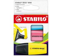 STABILO BOSS MINI - Highlighter - Pack of 3 - Yellow, Blue, Pink
