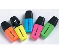 Stabilo Boss mini highlighters, assorted pack of yellow, blue, green, orange and pink colours, PACK of 5