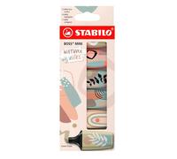 STABILO Highlighter BOSS MINI Naturevibes – Broad Chisel 5 mm – Pack of 6 Assorted Colours
