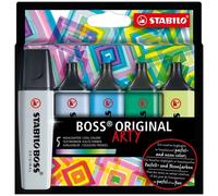 STABILO Highlighter – BOSS ORIGINAL ARTY – Wallet of 5 – Cool Colours