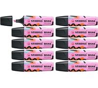 STABILO BOSS ORIGINAL by Ju Schnee - Highlighter | Pack of 10 - Frozen Fuchsia