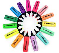 STABILO BOSS Original Fluorescent and Pastel Highlighters Deskset of 15 Assorted Colours,2-5mm