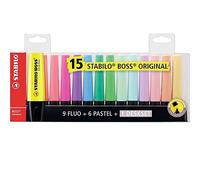 Stabilo Boss Original Fluorescent Marker Assorted 15 Units