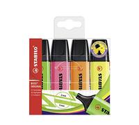 STABILO BOSS ORIGINAL 70/4 Highlighter Assorted Medium Chisel 2 - 5 mm Refillable Pack of 4