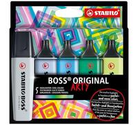 STABILO BOSS ORIGINAL - Highlighter - ARTY - Pack of 5 - Cool Colours