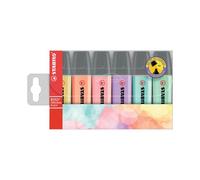 STABILO Boss Original Pastel marker 6 pc(s) Chisel tip Lilac, Mint, Peach, Pink, Turquoise, Yellow