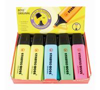 Stabilo Boss Original Highlighter Chisel Tip 2-5Mm Line Assorted Colours Pack 10