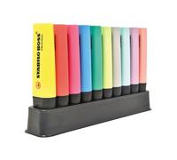 STABILO BOSS ORIGINAL - Highlighter - Deskset of 10 - with 5 Neon Colours and 5 Pastel Colours