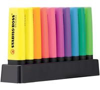 STABILO BOSS ORIGINAL - Highlighter - Deskset of 10 - with 9 Neon Colours