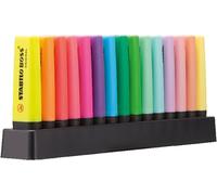 STABILO BOSS ORIGINAL - Highlighter - Deskset of 15 - with 9 Neon Colours and 6 Pastel Colours