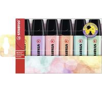 Stabilo Boss Original Highlighter Pastel Colours x 6 + Extra Milky Yellow