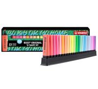 STABILO Boss Original Highlighter, Set of 23 Placemats, Snooze One Edition, with 9 Luminous Colours and 14 Pastel Colours