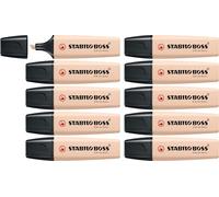 STABILO BOSS ORIGINAL NatureCOLORS - Highlighter - Pack of 10 - Beige