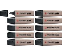 STABILO BOSS ORIGINAL NatureCOLORS - Highlighter - Pack of 10 - Warm Grey