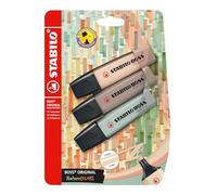 STABILO BOSS ORIGINAL NatureCOLORS - Highlighter - Pack of 3 - Beige, Warm Grey, Earth Green