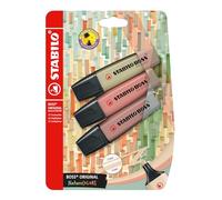 STABILO BOSS ORIGINAL NatureCOLORS - Highlighter - Pack of 3 - Mud Green, Sienna, Umber