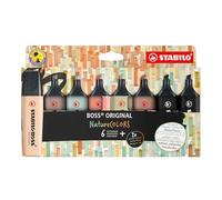 STABILO BOSS ORIGINAL NatureCOLORS - Highlighter - Pack of 8 - Assorted Colours