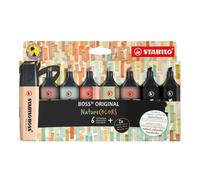 STABILO BOSS ORIGINAL NatureCOLORS - Highlighter - Pack of 8 - Assorted Colours