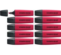STABILO BOSS ORIGINAL NatureCOLORS Wildflowers Edition - Highlighter - Pack of 10 - Burgundy