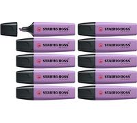 STABILO BOSS ORIGINAL NatureCOLORS Wildflowers Edition - Highlighter - Pack of 10 - Grey Violet