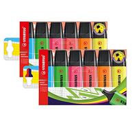 Stabilo Boss Original Pack of 6 Highlighters - Assorted Colours (2 x Assorted 6 Assorted Colours)