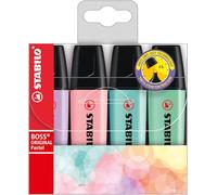 Stabilo Boss Original Highlighters Assorted Pastel Colours (4 Pack)