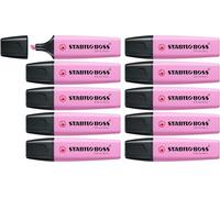 STABILO BOSS ORIGINAL Pastel - Highlighter - Pack of 10 - Frozen Fuchsia
