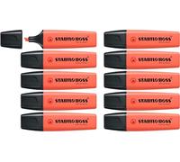 STABILO BOSS ORIGINAL Pastel - Highlighter - Pack of 10 - Mellow Coral Red
