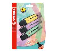 STABILO BOSS ORIGINAL Pastel - Highlighter - Pack of 3 - Milky Yellow, Lilac Haze, Hint of Mint